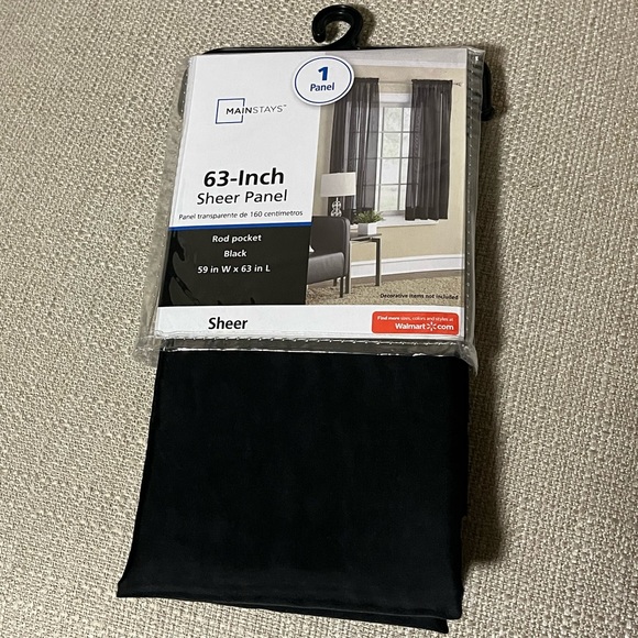 Mainstays Other - Mainstays Black Sheer Panel